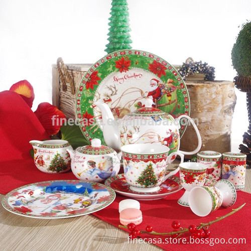 Fine New Bone China Christmas Ceramic Teapot Bulk                
                                    Quality Assured